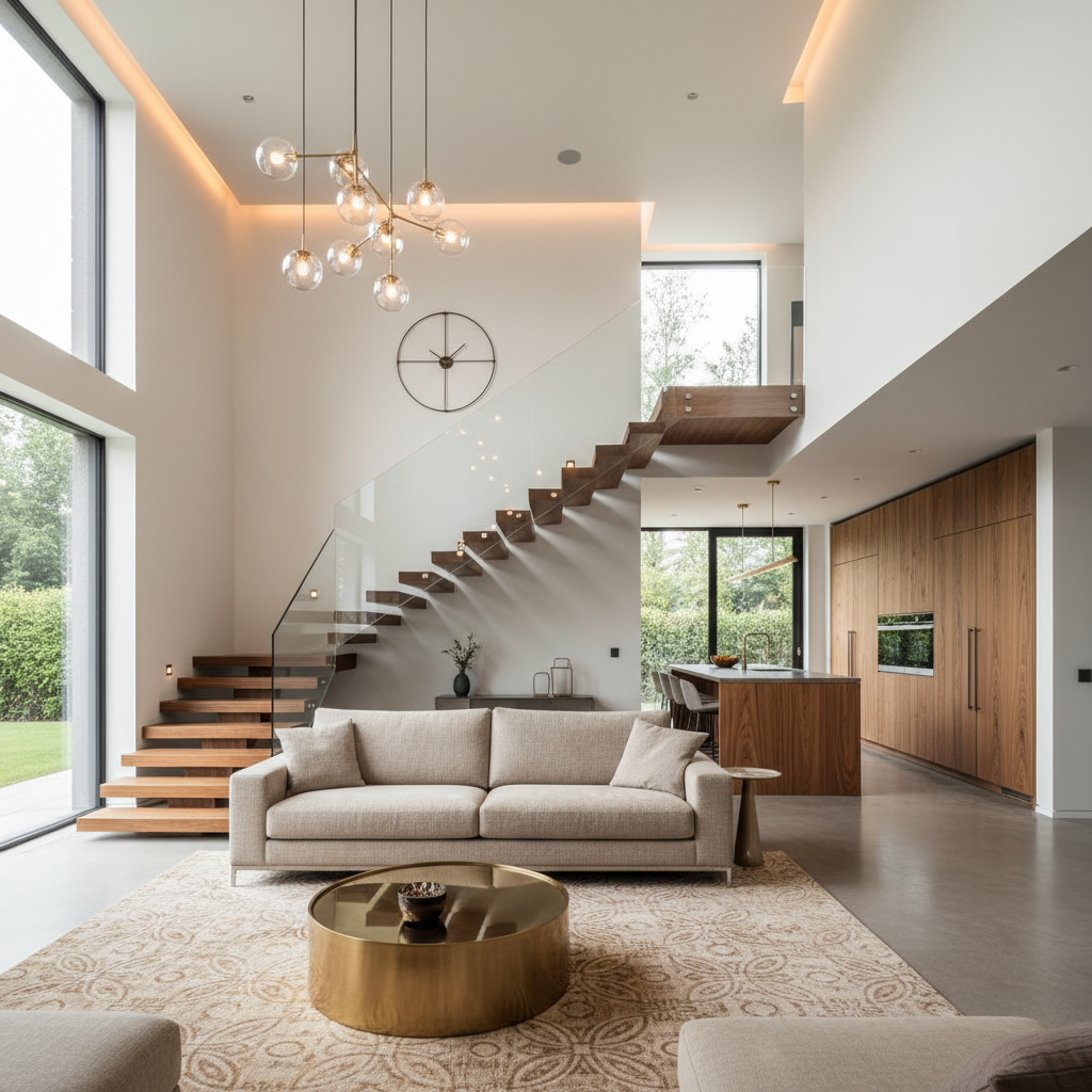 Modern interior with premium flooring